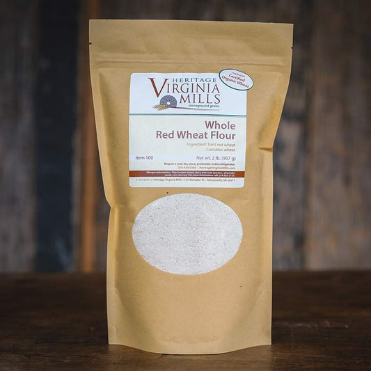 Whole Red Wheat Flour - 2lbs (32oz) (Certified Organic Wheat)